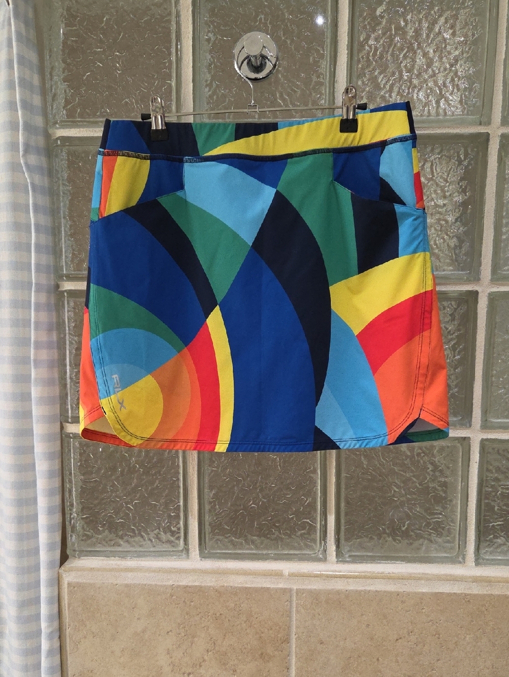 Ralph Lauren RLX Multicolor Geometric Skort Golf Tennis Athletic Wear Medium
